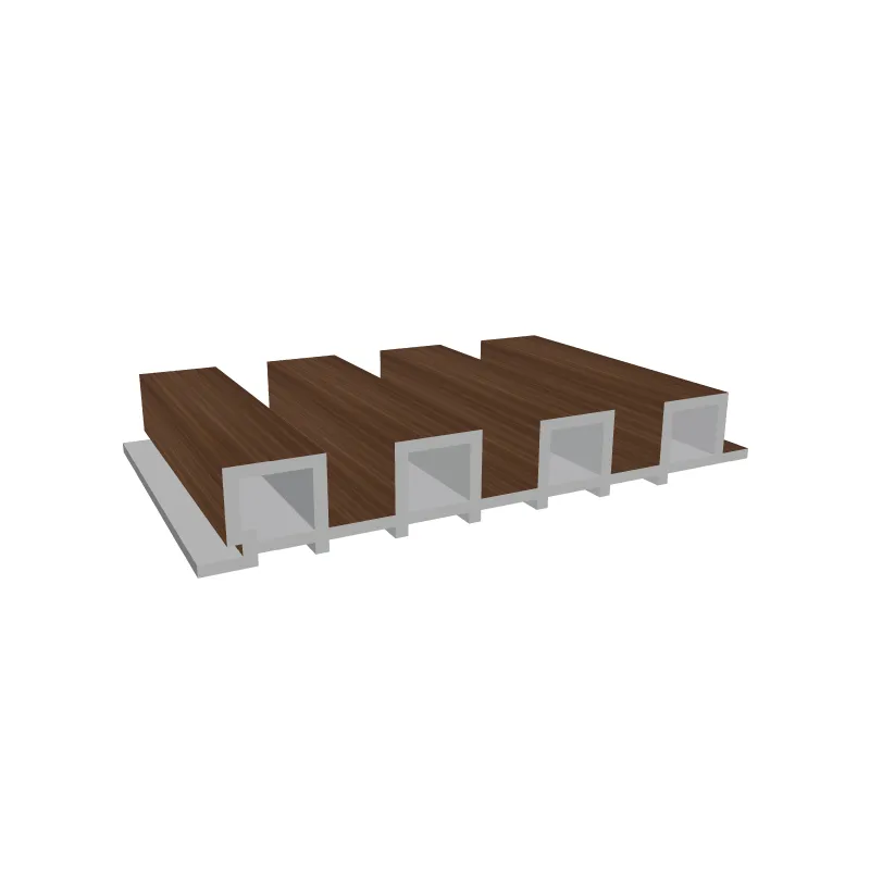 EVOWOOD PANELLING PEN0724-W-11 WALNUT WPC INDOOR HALF LAMINATES FLUTED MONTANA SERIES